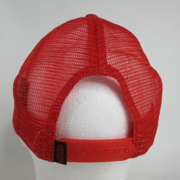 Netflix Stranger Things Snapback Trucker Hat Red Mesh Retro Style Baseball Cap - Picture 4 of 6